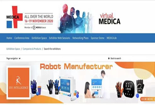 Medica Ausstellung Deutschland Si Yi Hand funktionelle Rehabilitation Roboter