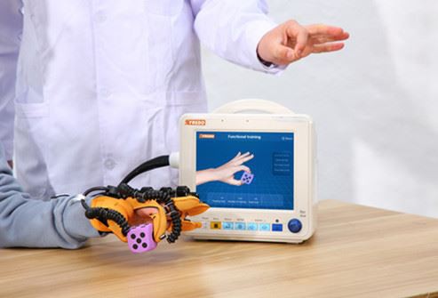 Ein guter Helfer für Therapeuten——Anwendung von tragbaren Handrehabilitations...